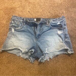 Kut from the Kloth Blue Distressed Jean Shorts